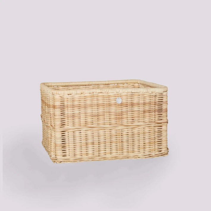 Panier rectangulaire en rotin naturel moyen modèle kok maison