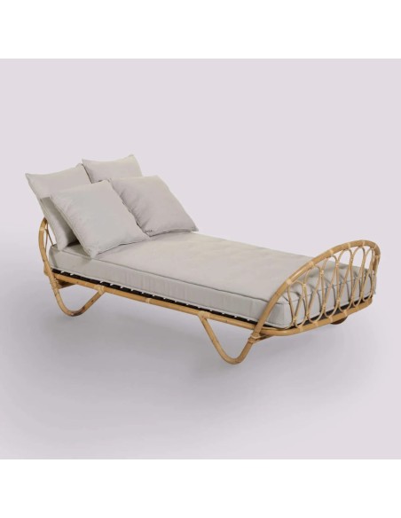 Lit corbeille en rotin style vintage 90x190 par KOK MAISON