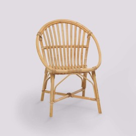 Fauteuil vintage BRUNO tout en rotin par kok maison