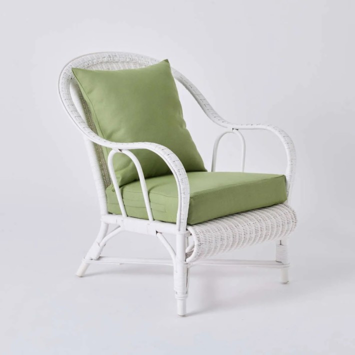 PRIMAVERA armchair in green fabric