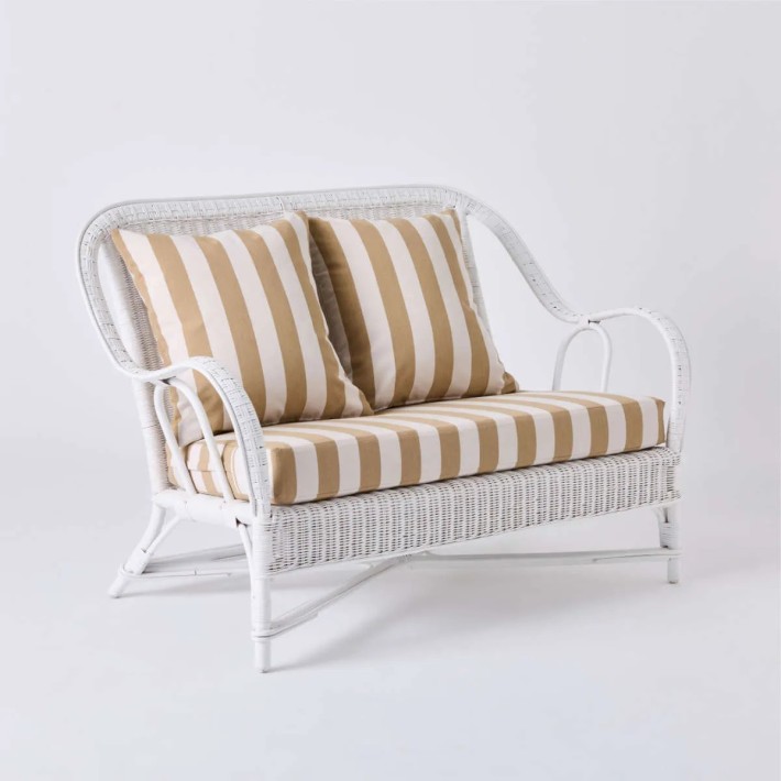 PRIMAVERA sofa in beige striped fabric