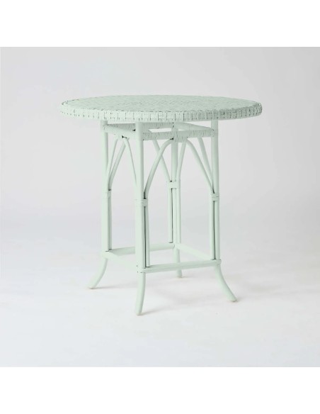 PRIMAVERA pistachio lacquered rattan dining table/pedestal table