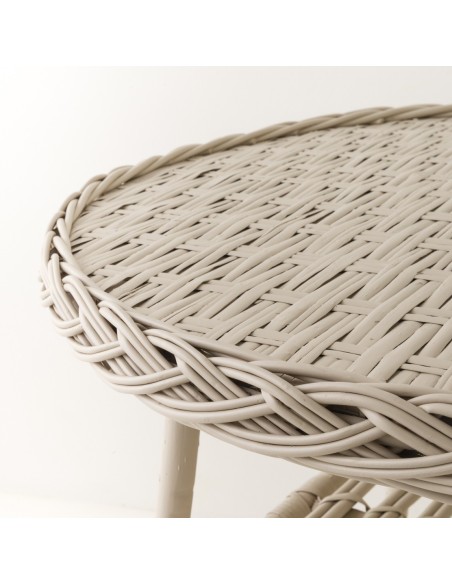 Mélanie lacquered wicker table diameter 100 cm