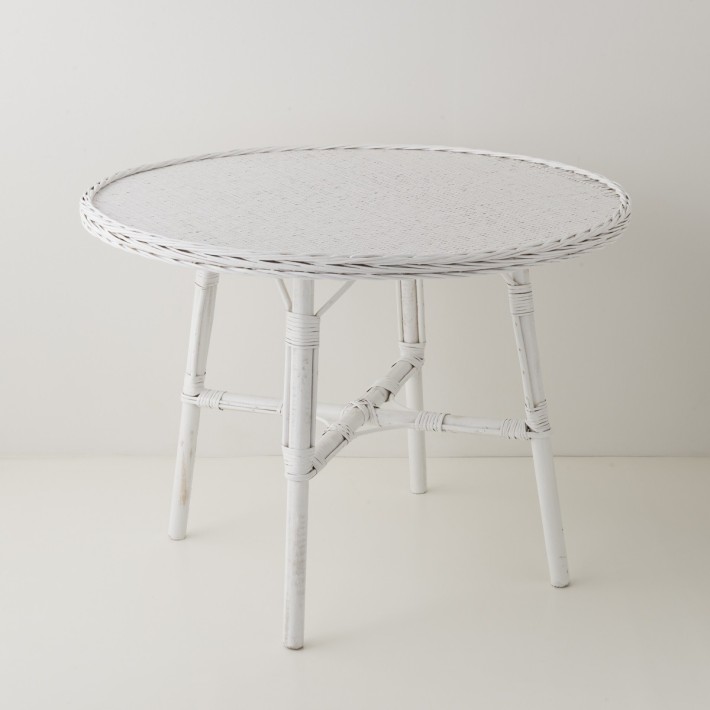 Mélanie lacquered wicker table diameter 100 cm