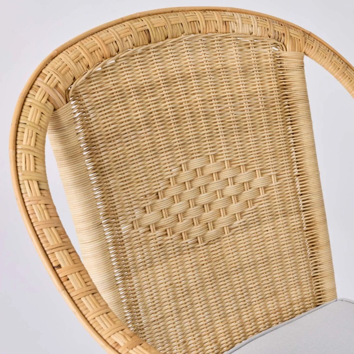 Detail of diamond pattern rattan weaving from the Grandfather collection