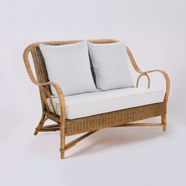 NANTUCKET patinated rattan sofa from the Grandfather collection