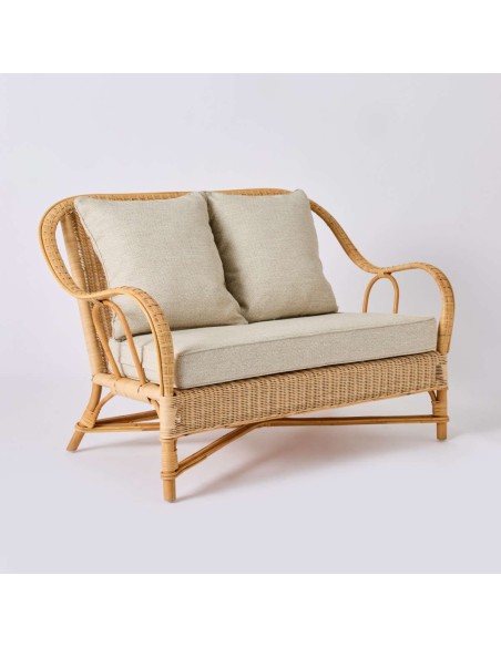 Canapé en rotin naturel NANTUCKET collection grand-père chenille grs