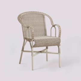 Fauteuil de jardin en résine dune PROVENCE, style fauteuil Marcel