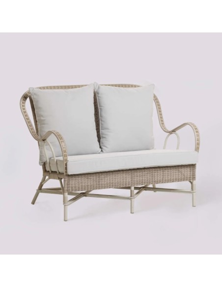 Canapé de jardin en résine Nantucket coussin perle