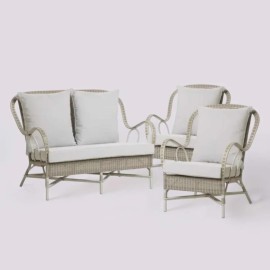 Ensemble de mobilier de jardin Garrigues comprenant un canapé et deux fauteuils