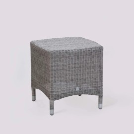 Vera square pebble-coloured resin garden coffee table