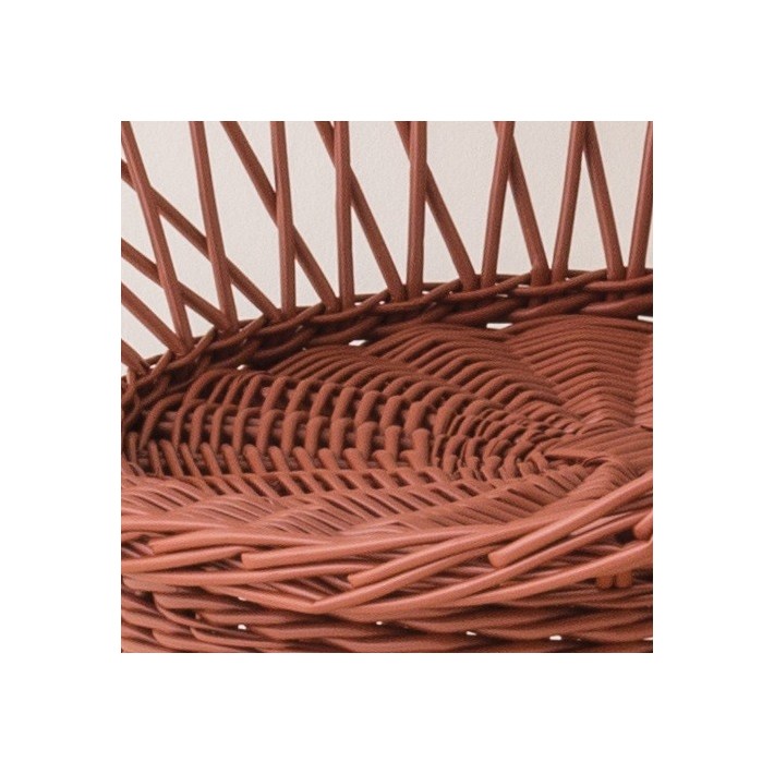 Fauteuil en osier laqué Antonin