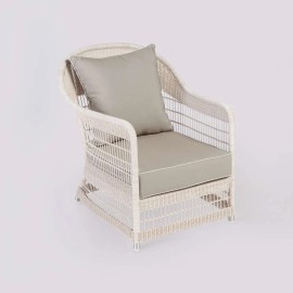 Fauteuil de jardin en résine Biarritz