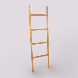 Natural rattan ladder towel rack by KOK MAISON