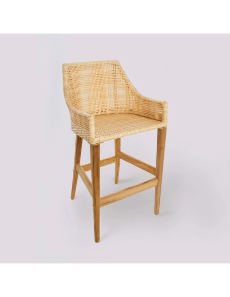 Tabouret de bar en résine Sao Paulo sans coussin