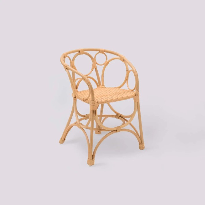 Fauteuil enfant en rotin Gingko Bulles