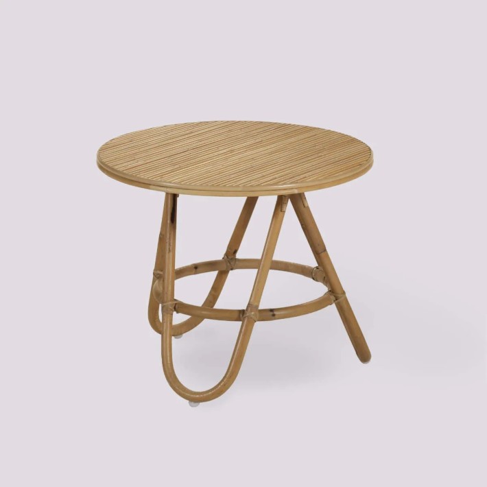 Diabolo small rattan coffee table with rattan top