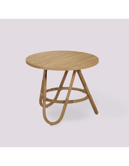 Diabolo small rattan coffee table with rattan top