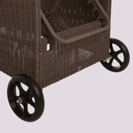 KIT ROUES POUR CHAISE LONGUE ATOLL RESINE GRISE 2