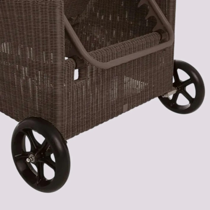 Kit de roues pour chaise longue en résine poivre