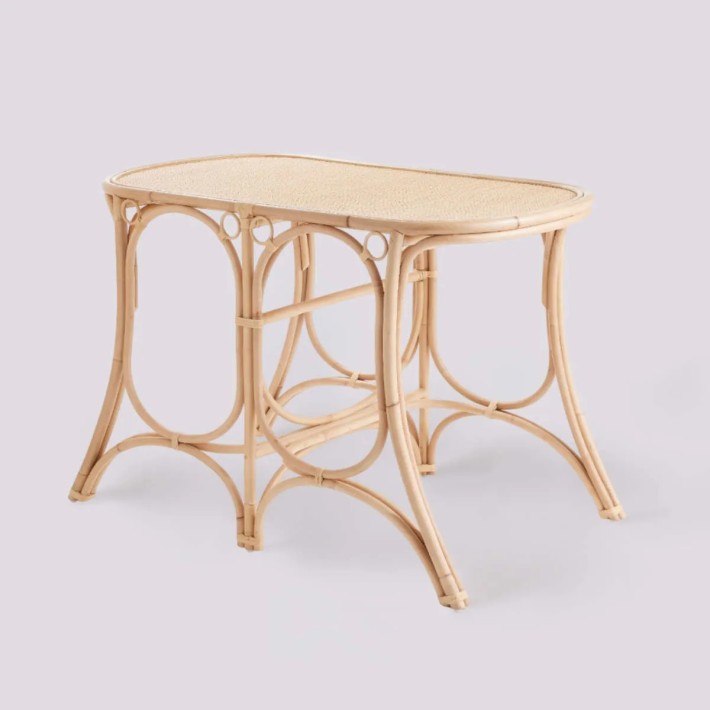 Table ovale en rotin collection GINGKO par KOK MAISON