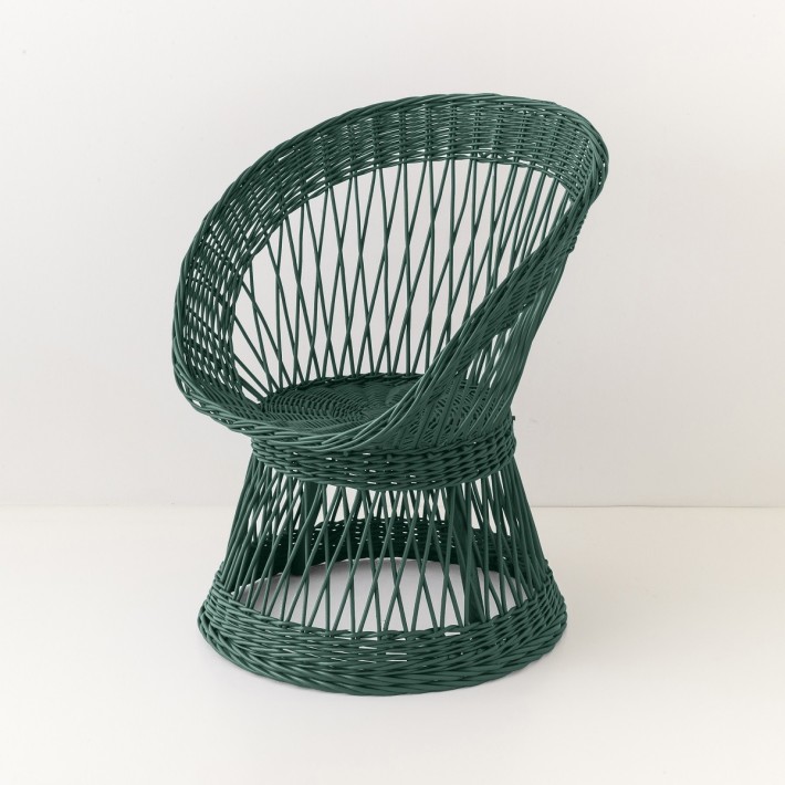 Wicker coloured armchair Franz