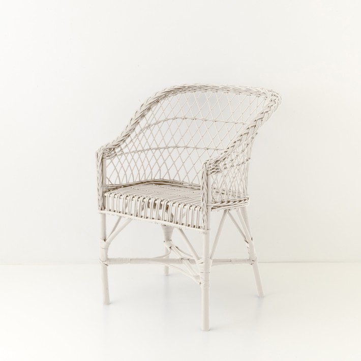 Fauteuil Antonin laqué blanc
