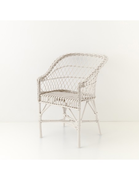 Fauteuil Antonin laqué blanc
