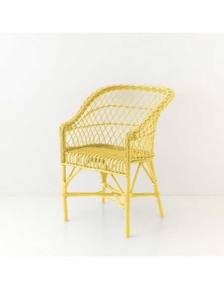 Fauteuil Antonin laqué jaune