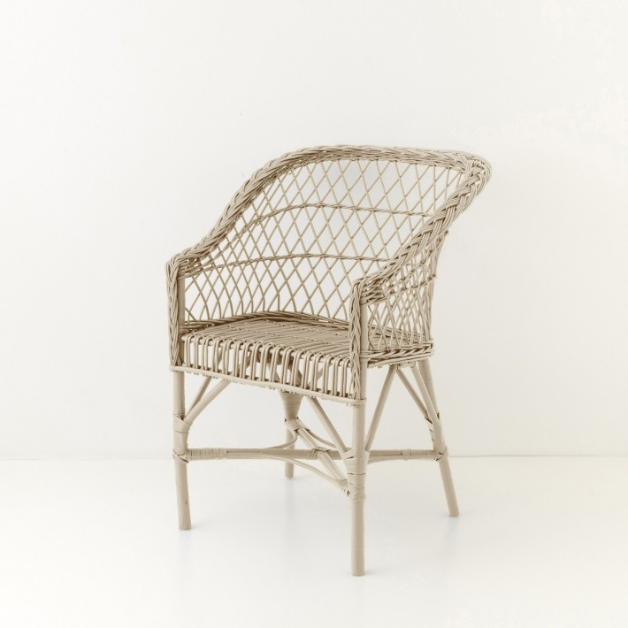 Fauteuil Antonin laqué lin