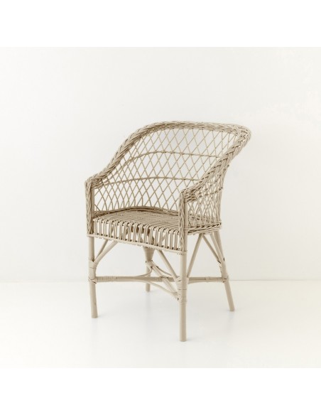 Fauteuil Antonin laqué lin