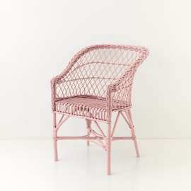 Fauteuil Antonin laqué rose