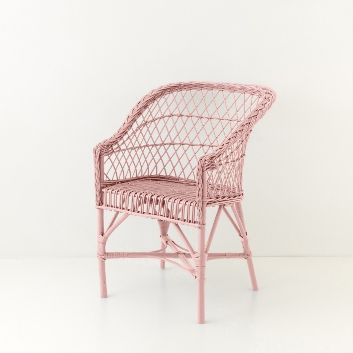 Fauteuil Antonin laqué rose