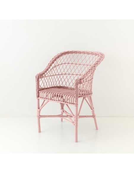Fauteuil Antonin laqué rose