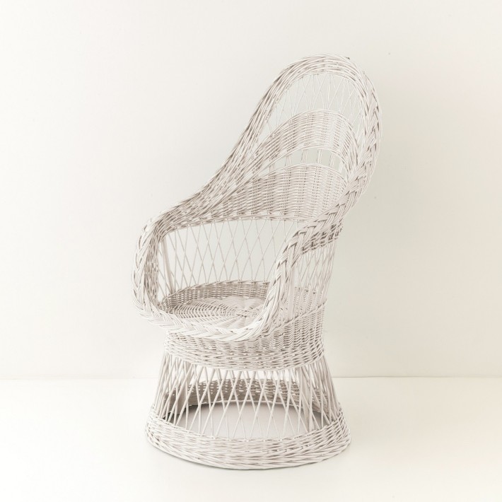 Firmin lacquered openwork wicker armchair