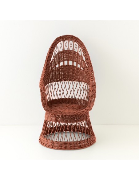 Firmin lacquered openwork wicker armchair