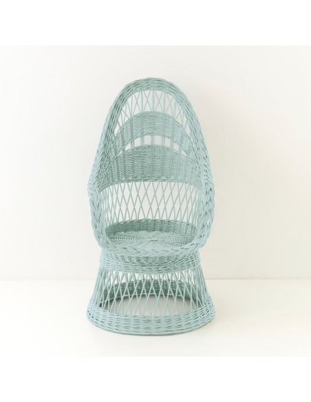 Firmin lacquered openwork wicker armchair