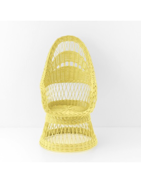 Firmin lacquered openwork wicker armchair