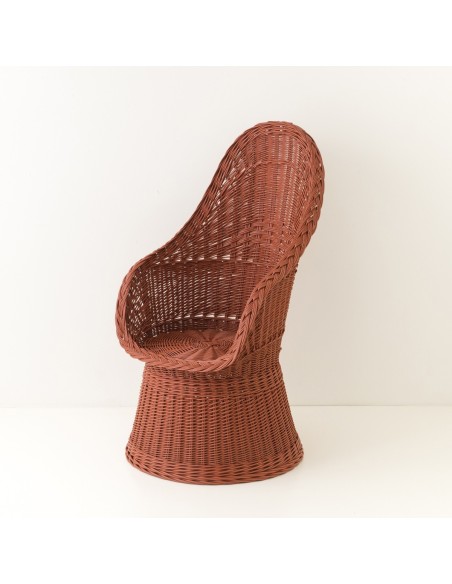 Firmin lacquered wicker armchair