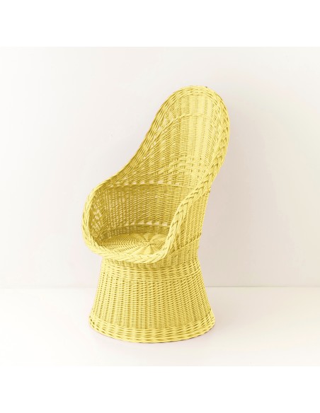 Firmin lacquered wicker armchair