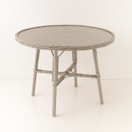 Mélanie lacquered wicker table diameter 100 cm