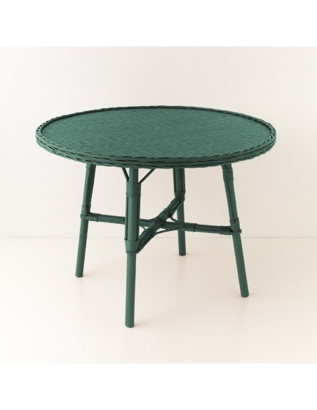 Mélanie lacquered wicker table diameter 100 cm