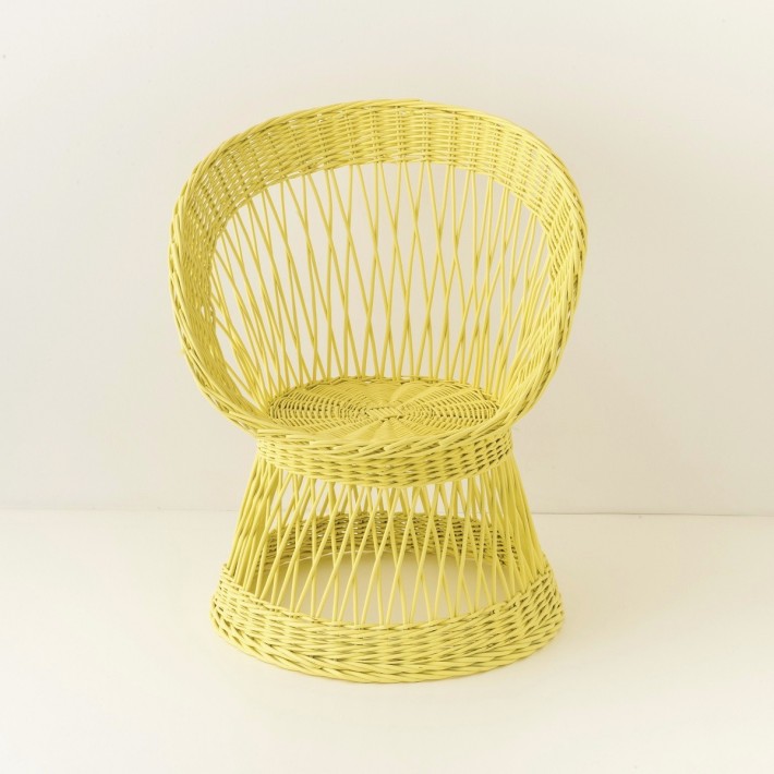 Wicker coloured armchair Franz