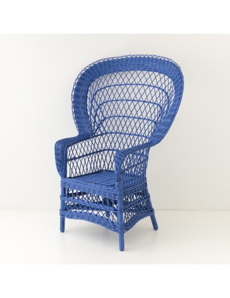 Eventail lacquered wicker armchair