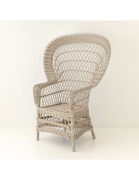 Wicker coloured armchair Franz