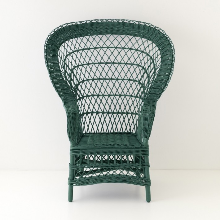 Wicker coloured armchair Franz