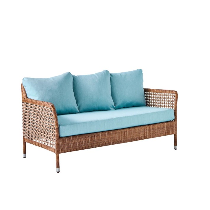 2-seater garden sofa in Antibes resin with Laterite colors