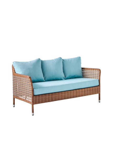 2-seater garden sofa in Antibes resin with Laterite colors
