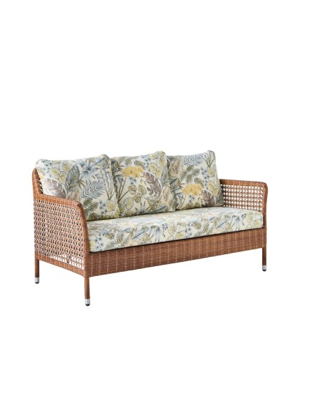 2-seater garden sofa in Antibes resin with Laterite colors