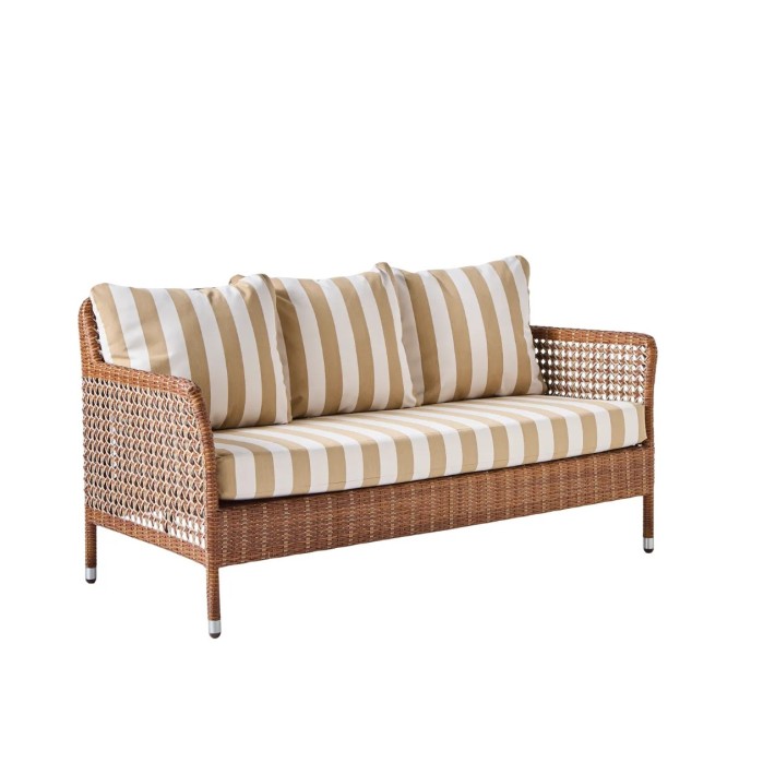 2-seater garden sofa in Antibes resin with Laterite colors